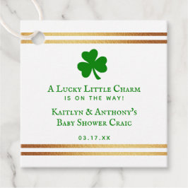 Stylish Gold Foil St. Patrick's Day Baby shower Bedankjes Labels