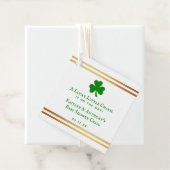 Stylish Gold Foil St. Patrick's Day Baby shower Bedankjes Labels (In situ)