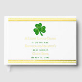 Stylish Gold Foil St. Patrick's Day Baby shower Gastenboek (Voorkant)