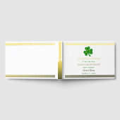Stylish Gold Foil St. Patrick's Day Baby shower Gastenboek (Volledig)