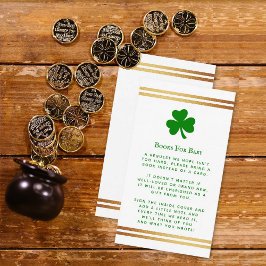 Stylish Gold Foil St. Patrick's Day Baby shower Informatiekaartje