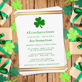 Stylish Gold Foil St. Patrick's Day Baby shower Kaart