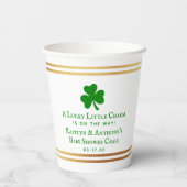 Stylish Gold Foil St. Patrick's Day Baby shower Papieren Bekers (Achterkant)