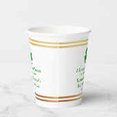 Stylish Gold Foil St. Patrick's Day Baby shower Papieren Bekers (Rechts)