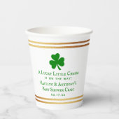 Stylish Gold Foil St. Patrick's Day Baby shower Papieren Bekers (Voorkant)