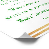 Stylish Gold Foil St. Patrick's Day Baby shower Poster (Hoek)