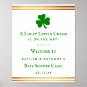 Stylish Gold Foil St. Patrick's Day Baby shower Poster (Voorkant)