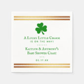 Stylish Gold Foil St. Patrick's Day Baby shower Servet (Voorkant)