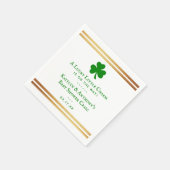 Stylish Gold Foil St. Patrick's Day Baby shower Servet (Hoek)