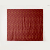 Stylish Gold Geometric Box Design Deep Red Wandkleed (Voorkant (horizontaal))