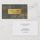 Stylish Gold Grunge Metallic Faux Gold Visitekaartje (Voorkant / Achterkant)