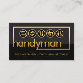 Stylish Gold Handyman Frame Visitekaartje (Voorkant)