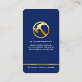 Stylish Gold Handyman's Wheelbarrow Visitekaartje (Achterkant)