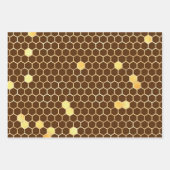 Stylish Gold Honeycomb Honey Inpakpapier Vel (Voorkant 3)