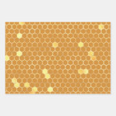 Stylish Gold Honeycomb Honey Inpakpapier Vel (Voorkant)