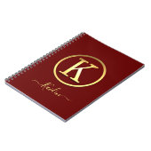 Stylish Gold Initiaal K Notitieboek (Linkerzijde)