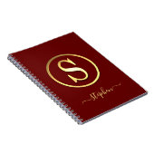 Stylish Gold Initiaal S Notitieboek (Rechterzijde)