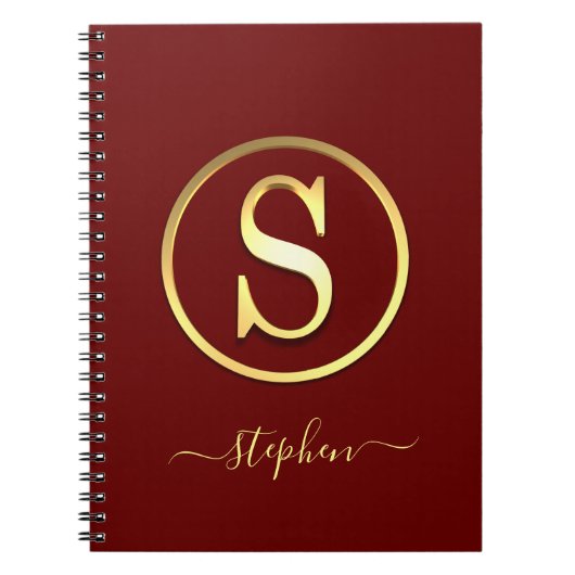 Stylish Gold Initiaal S Notitieboek (Voorkant)
