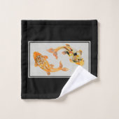Stylish Gold Koi Fish Bad Handdoek (Wasdoekje)