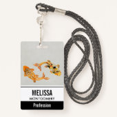 Stylish Gold Koi Fish Badge (Achterkant met draagriem)