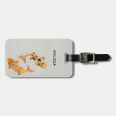 Stylish Gold Koi Fish Bagagelabel (Voorkant horizontaal)