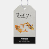 Stylish Gold Koi Fish Bedankt Cadeaulabel (Voorkant)