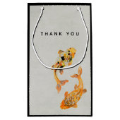 Stylish Gold Koi Fish Bedankt Klein Cadeauzakje (Achterkant)