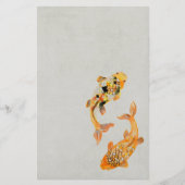 Stylish Gold Koi Fish Briefpapier (Voorkant)