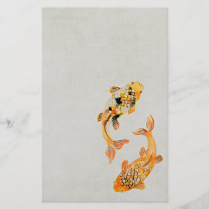 Stylish Gold Koi Fish Briefpapier