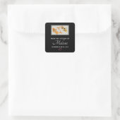 Stylish Gold Koi Fish Kitchen Vierkante Sticker (Tas)