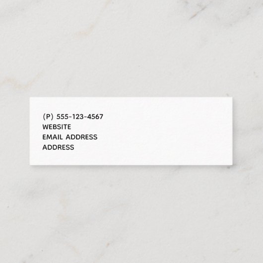 Stylish Gold Koi Fish Mini Visitekaartje (Achterkant)