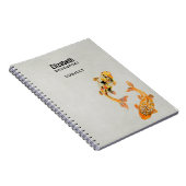 Stylish Gold Koi Fish Notitieboek (Rechterzijde)