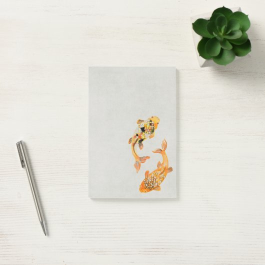 Stylish Gold Koi Fish Post-it® Notes (Kantoor)