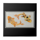 Stylish Gold Koi Fish Tegeltje (Voorkant)