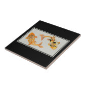Stylish Gold Koi Fish Tegeltje (Zijkant)