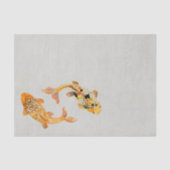 Stylish Gold Koi Fish Tissuepapier (Voorkant)
