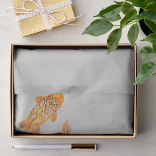Stylish Gold Koi Fish Tissuepapier (Geschenk)