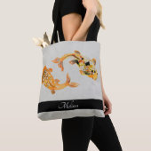 Stylish Gold Koi Fish Tote Bag (Dichtbij)
