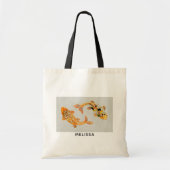 Stylish Gold Koi Fish Tote Bag (Voorkant)