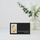 Stylish Gold Koi Fish Visitekaartje (Staand voorkant)