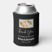 Stylish Gold Koi Fish Wedding Dank je Blikjeskoeler (Blikje Achterkant)