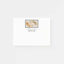 Stylish Gold Koi Fish Wedding Event Post-it® Notes