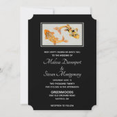 Stylish Gold Koi Fish Wedding Kaart (Voorkant)
