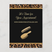 Stylish Gold Leopard Salon Appointinder Briefkaart (Voorkant)