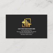 Stylish Gold Lijst Handyman Tools Home Logo Visitekaartje (Achterkant)
