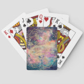 Stylish Gold Mandala Colorful Watercolor Nebula  Pokerkaarten (Achterkant)