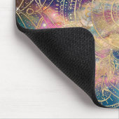 Stylish Gold mandala waterverf & Nebula Colorful Muismat (Hoek)