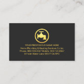 Stylish Gold Pipe Faucet Border Frame Visitekaartje (Achterkant)