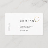 Stylish Gold Polka Dot Pattern Grey Visitekaartje (Achterkant)