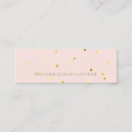Stylish Gold Polka Pattern Pink Mini Visitekaartje